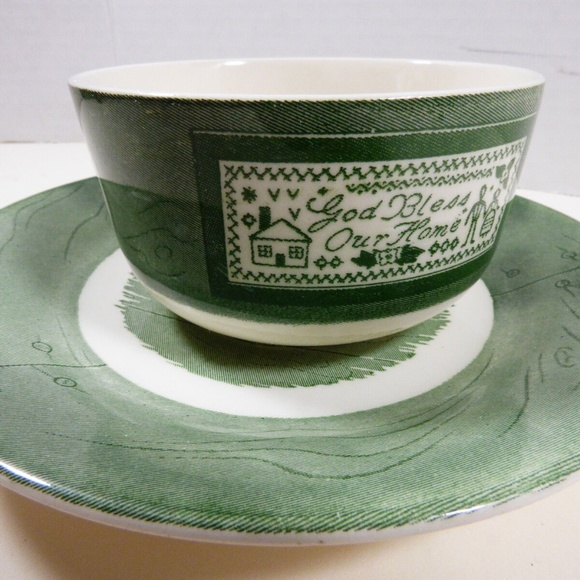 VTG by Royal China Colonial Homestead green tea cup & saucer set - Picture 2 of 8